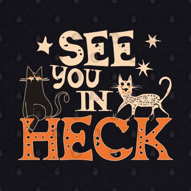 see you in heck retro halloween by Space Monkeys NFT
